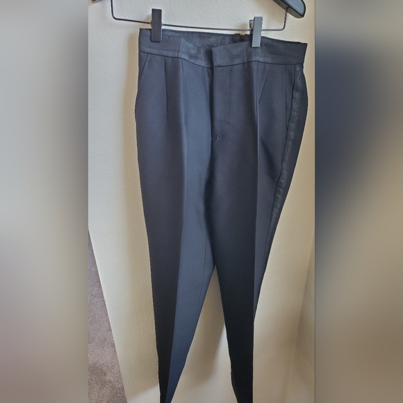 Suistudio/SuitSupply Wool Tuxedo Cigarette Pants 4 - Picture 4 of 11
